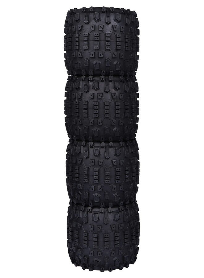Aimrock 17mm Hex 3.8 RC Wheels and Tires Pre-glued Combo for 1/10 Traxxas Maxx Tmaxx E-Revo Revo 3.3 1/8 Arrma Kraton Outcast Notorious 6S Redcat RC Monster Truck Off-Road Car, Set of 4 - Image 5
